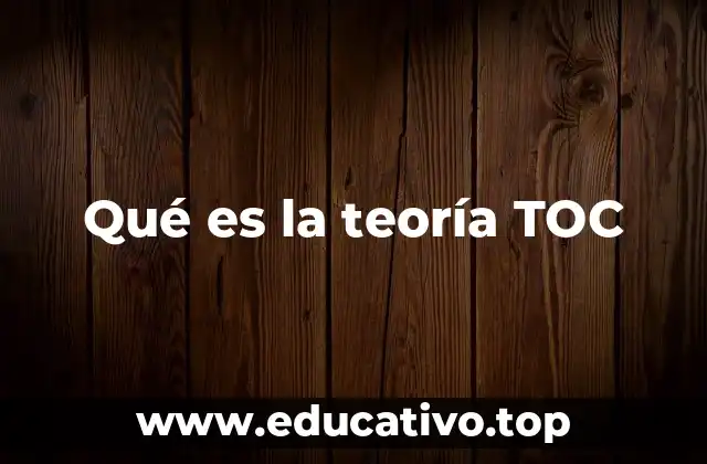 Qué es la teoría TOC