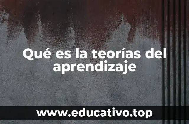 Qué es la teorías del aprendizaje