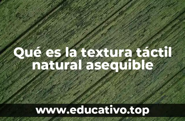 Qué es la textura táctil natural asequible