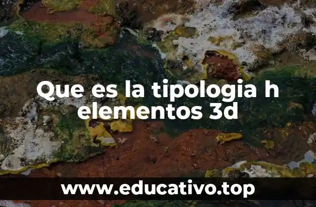 Que es la tipologia h elementos 3d
