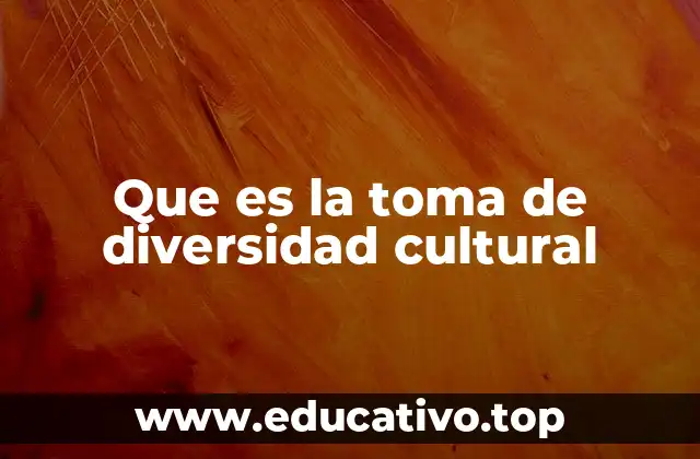 Que es la toma de diversidad cultural