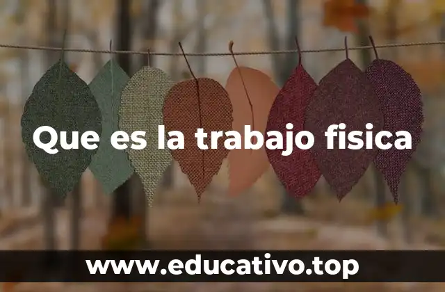 Que es la trabajo fisica