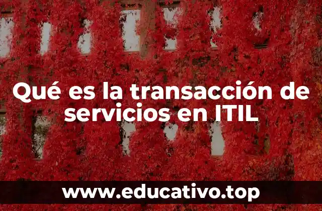 Qué es la transacción de servicios en ITIL
