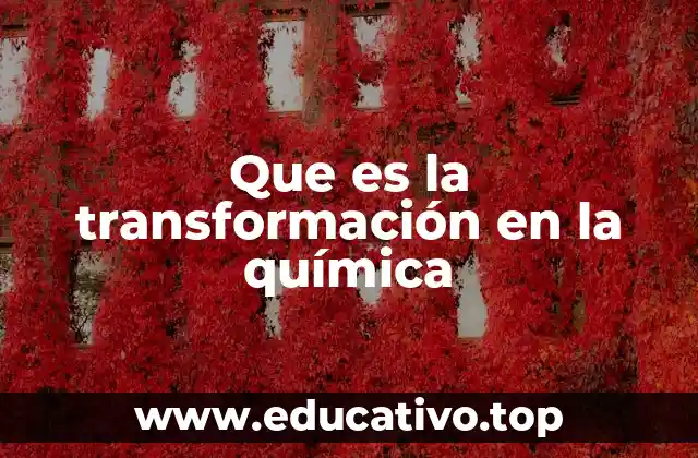 Que es la transformación en la química