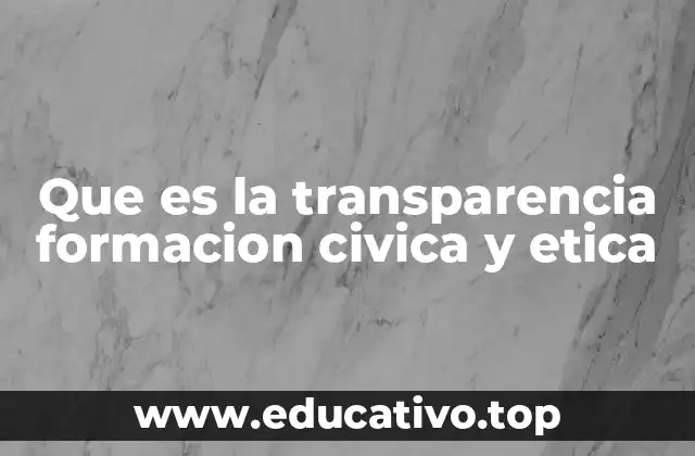 La importancia de la transparencia en la educación cívica
