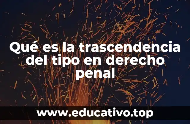 Qué es la trascendencia del tipo en derecho penal