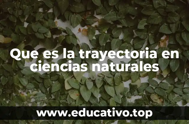 Que es la trayectoria en ciencias naturales