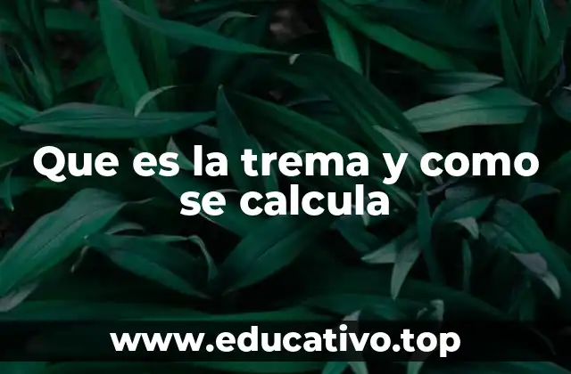 Que es la trema y como se calcula