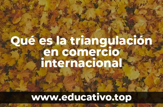 Qué es la triangulación en comercio internacional