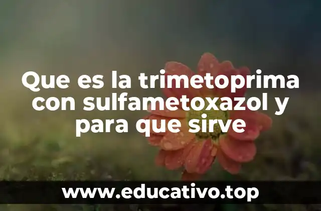 Que es la trimetoprima con sulfametoxazol y para que sirve