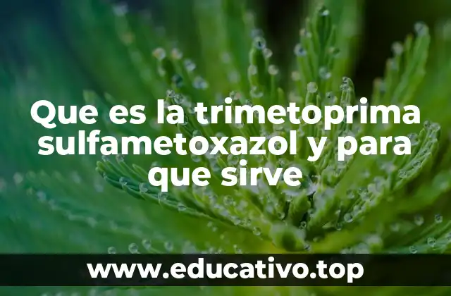 Que es la trimetoprima sulfametoxazol y para que sirve