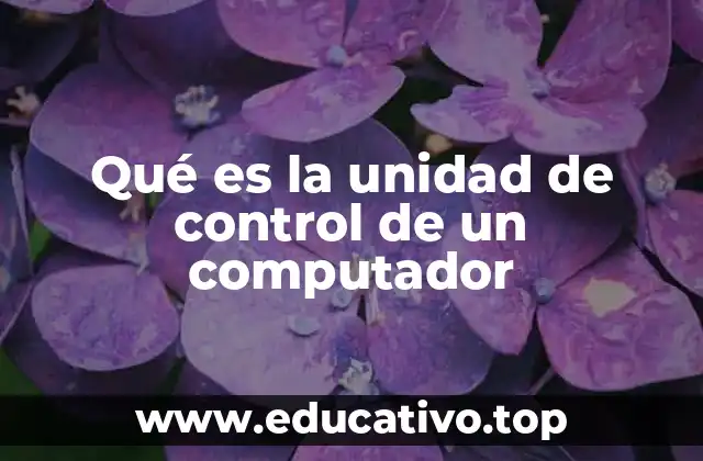 Qué es la unidad de control de un computador
