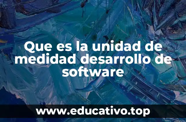 Que es la unidad de medidad desarrollo de software