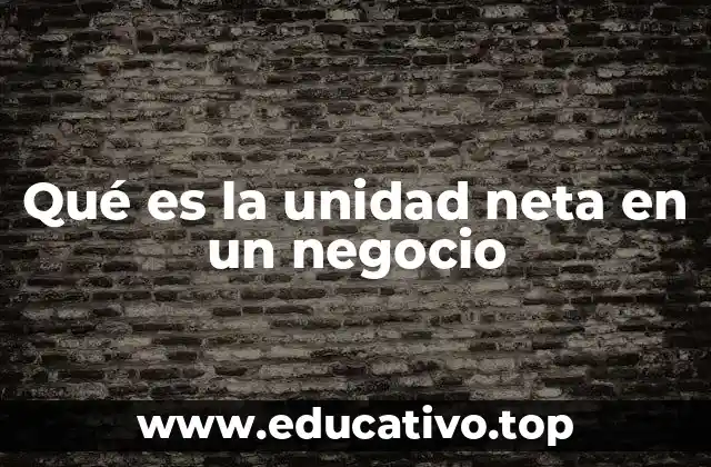 Qué es la unidad neta en un negocio