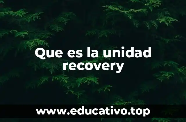 Que es la unidad recovery