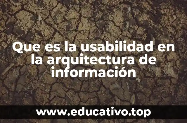 Que es la usabilidad en la arquitectura de información