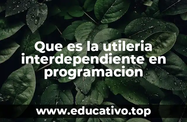 Que es la utileria interdependiente en programacion