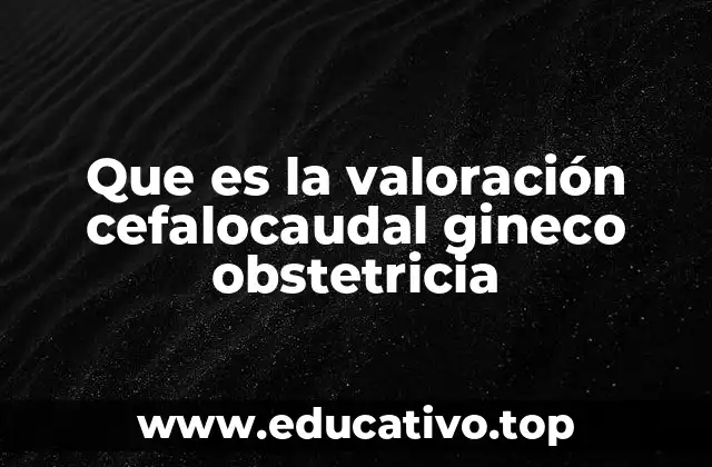 Que es la valoración cefalocaudal gineco obstetricia