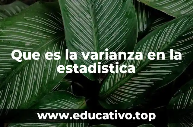 Que es la varianza en la estadistica