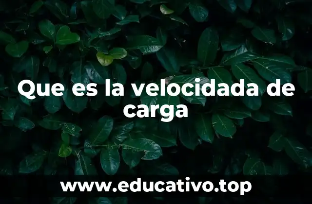 Que es la velocidada de carga