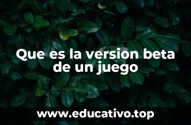 Que es la version beta de un juego