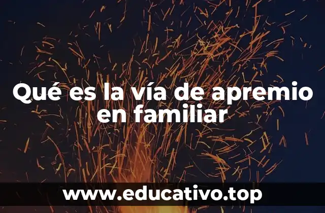 Qué es la vía de apremio en familiar