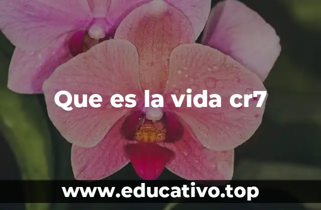 Que es la vida cr7