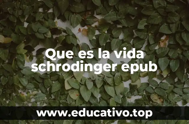 Que es la vida schrodinger epub