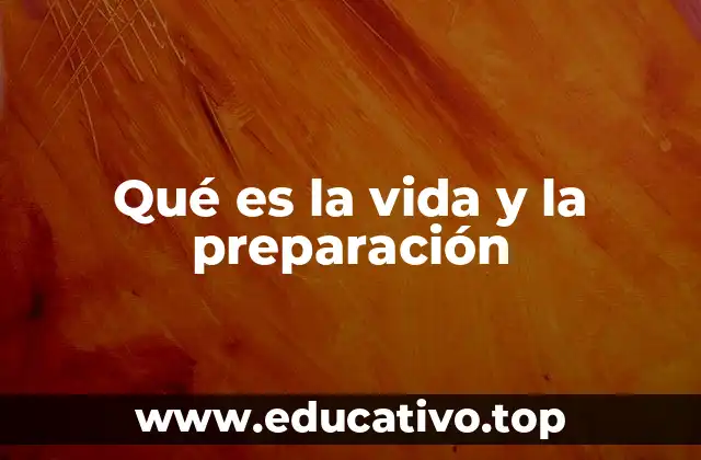 Qué es la vida y la preparación