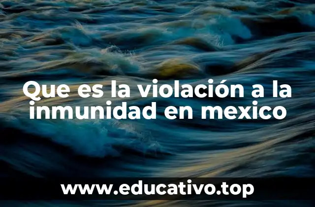 Que es la violación a la inmunidad en mexico