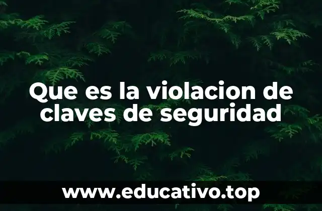 Que es la violacion de claves de seguridad