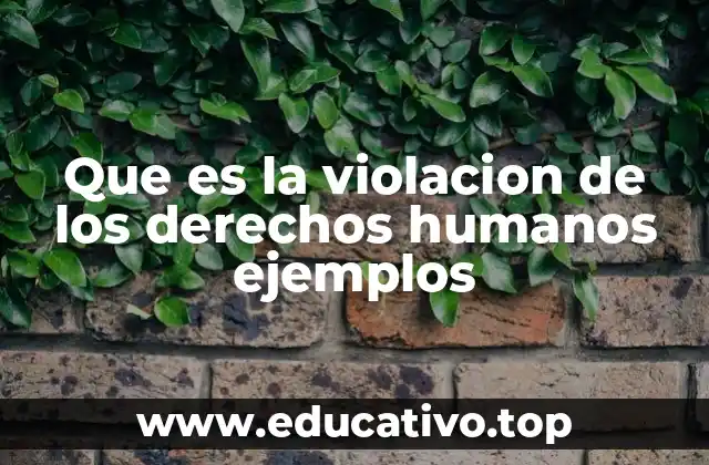 Que es la violacion de los derechos humanos ejemplos