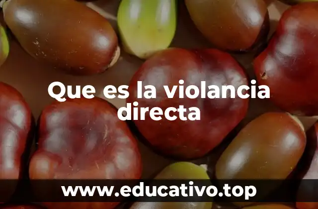Que es la violancia directa