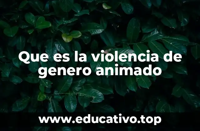 Que es la violencia de genero animado