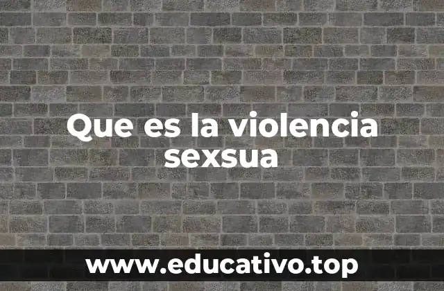 Que es la violencia sexsua