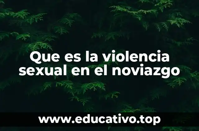 Que es la violencia sexual en el noviazgo