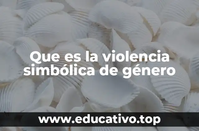 Que es la violencia simbólica de género
