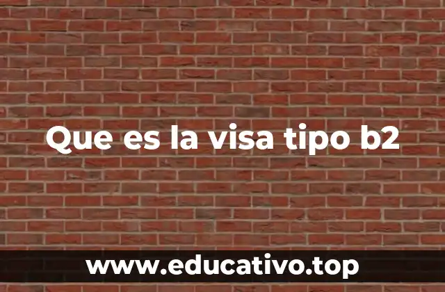 Que es la visa tipo b2