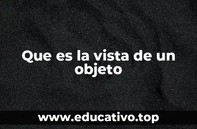 Que es la vista de un objeto