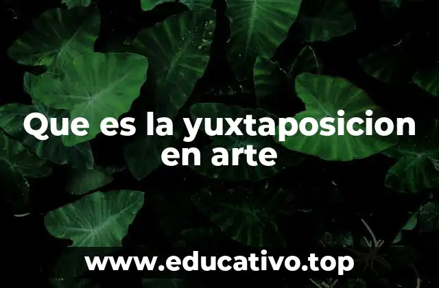 Que es la yuxtaposicion en arte