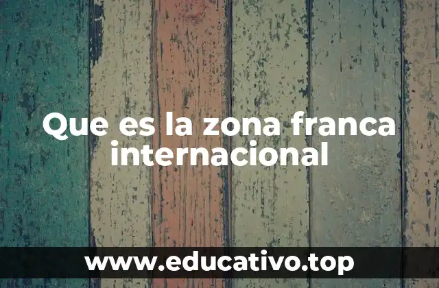 Que es la zona franca internacional