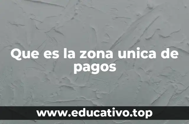 Que es la zona unica de pagos