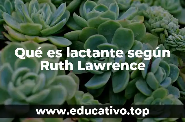 Qué es lactante según Ruth Lawrence