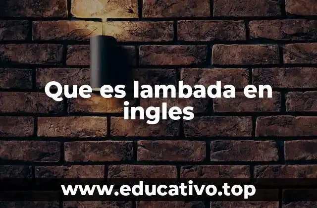 Que es lambada en ingles
