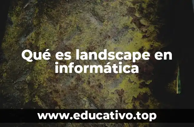 Qué es landscape en informática