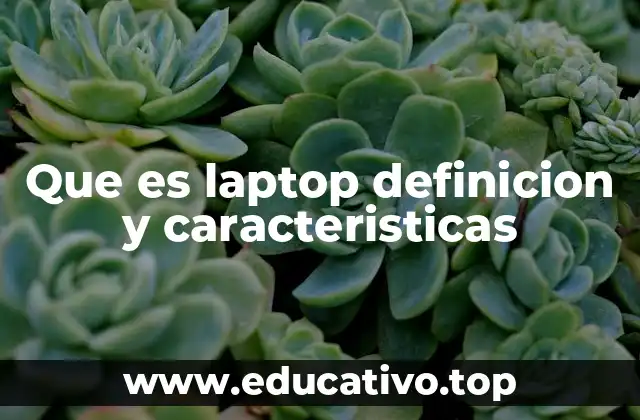 Que es laptop definicion y caracteristicas
