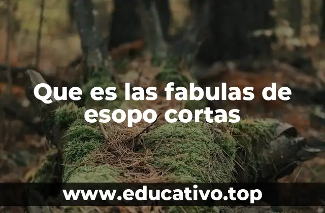 Que es las fabulas de esopo cortas