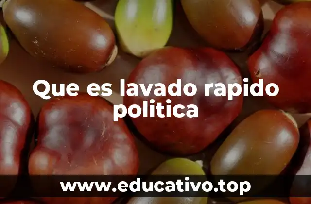 Que es lavado rapido politica