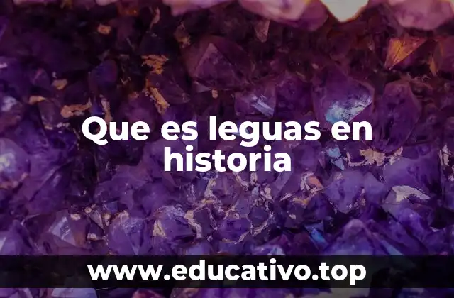 Que es leguas en historia