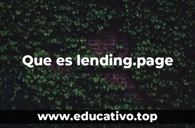 Que es lending.page